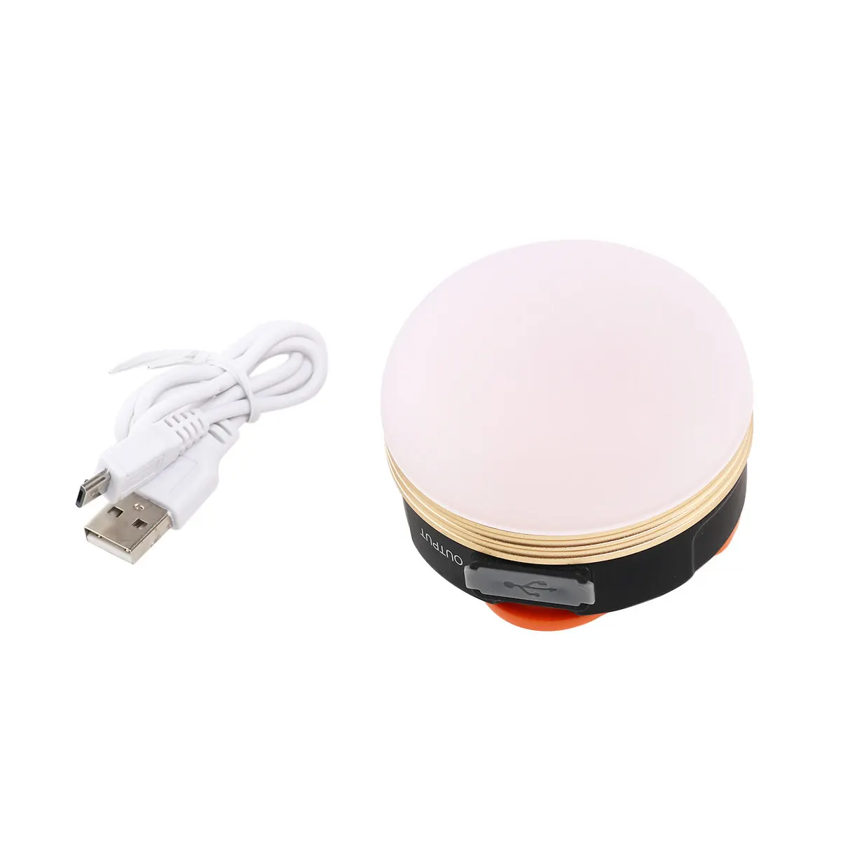 Compact Waterproof Camping Light Rechargeable LED Lantern 70x70mm White 3 Modes with Hanging Hook Magnet for Outdoor Indoor Use
