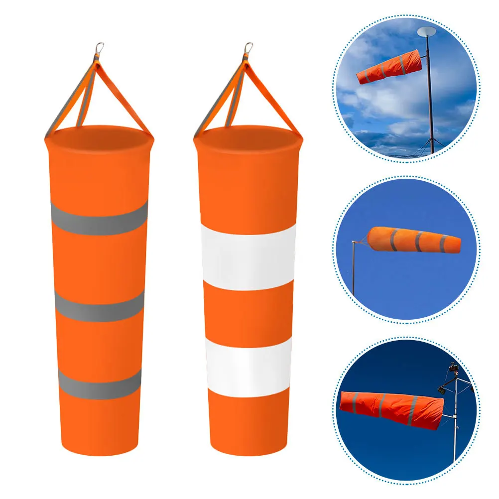 

2Pcs Wind Direction Measurement Windsocks Bright Color Garden Decoration Portable Outdoor Windsock for Lawn Patio
