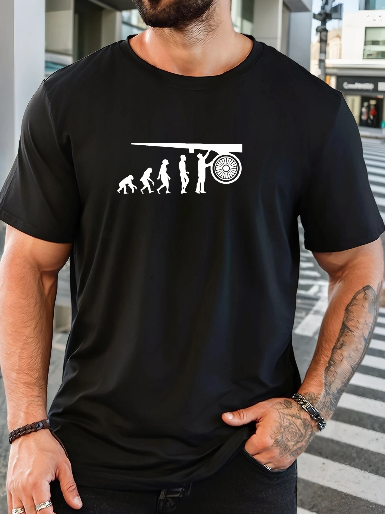 

T Shirt for Man 100% Cotton Summer Round Neck Short Sleeve Graphic Print Breathable Streetwear Fashion Leisure Cool T-shirt