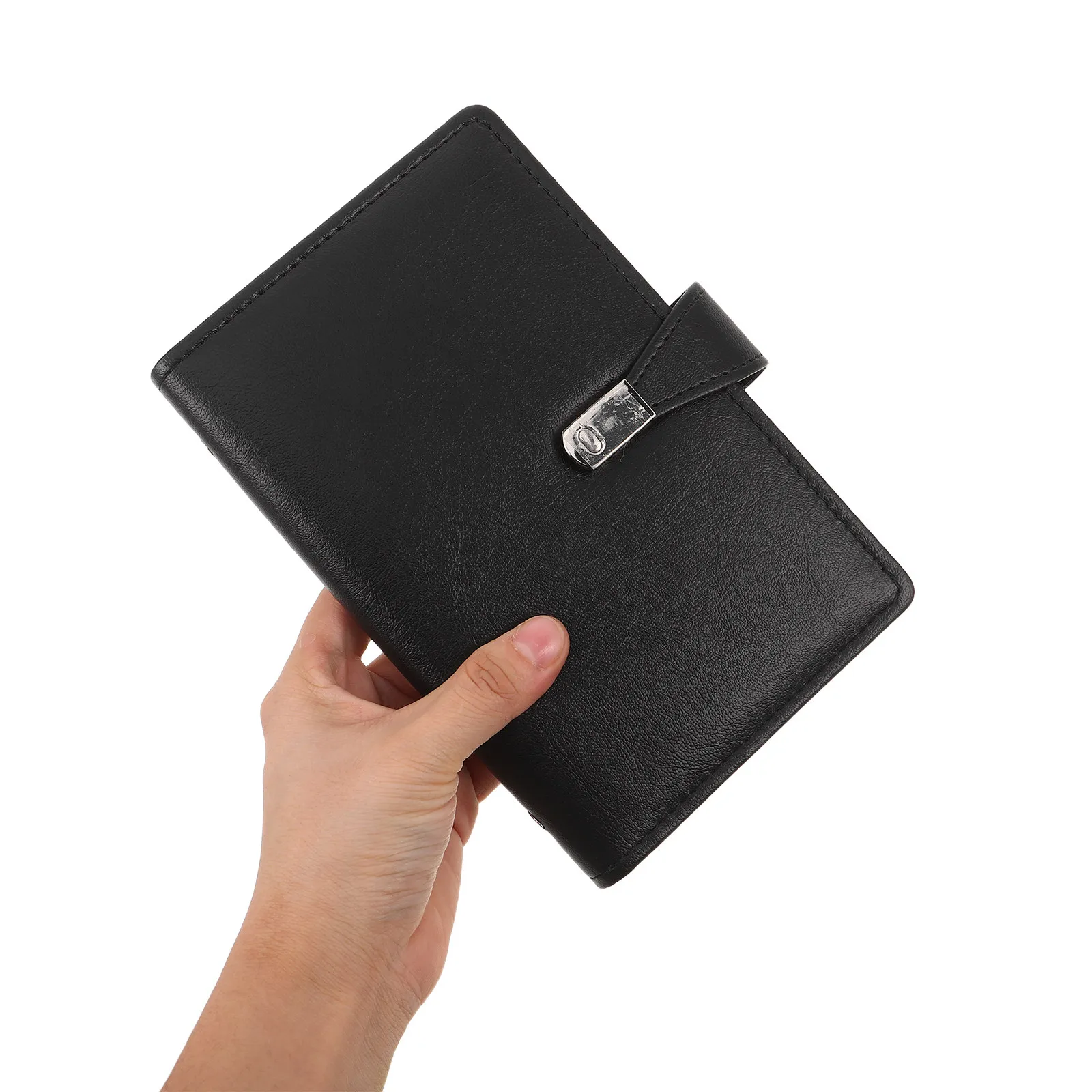 Business Card Binder Black Slim PU Holder Large Capacity Pocket Organizer Folder Name Card Case 150 Capacity Office Travel