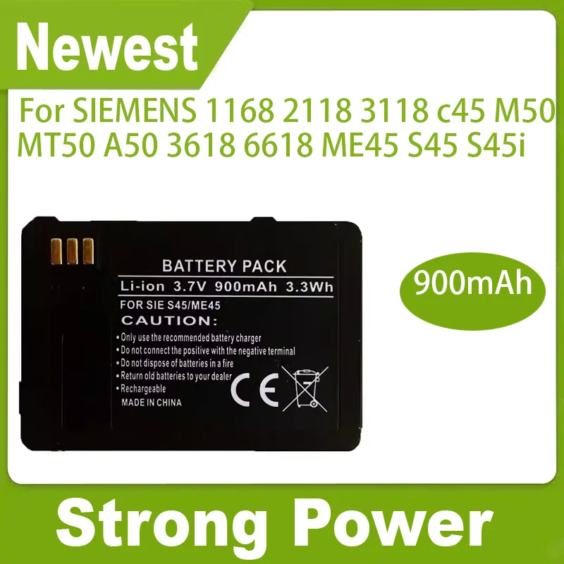 YDLBAT 900mAh Battery for SIEMENS 1168 2118 3118 c45 M50 MT50 A50 3618 6618 ME45 S45 S45i