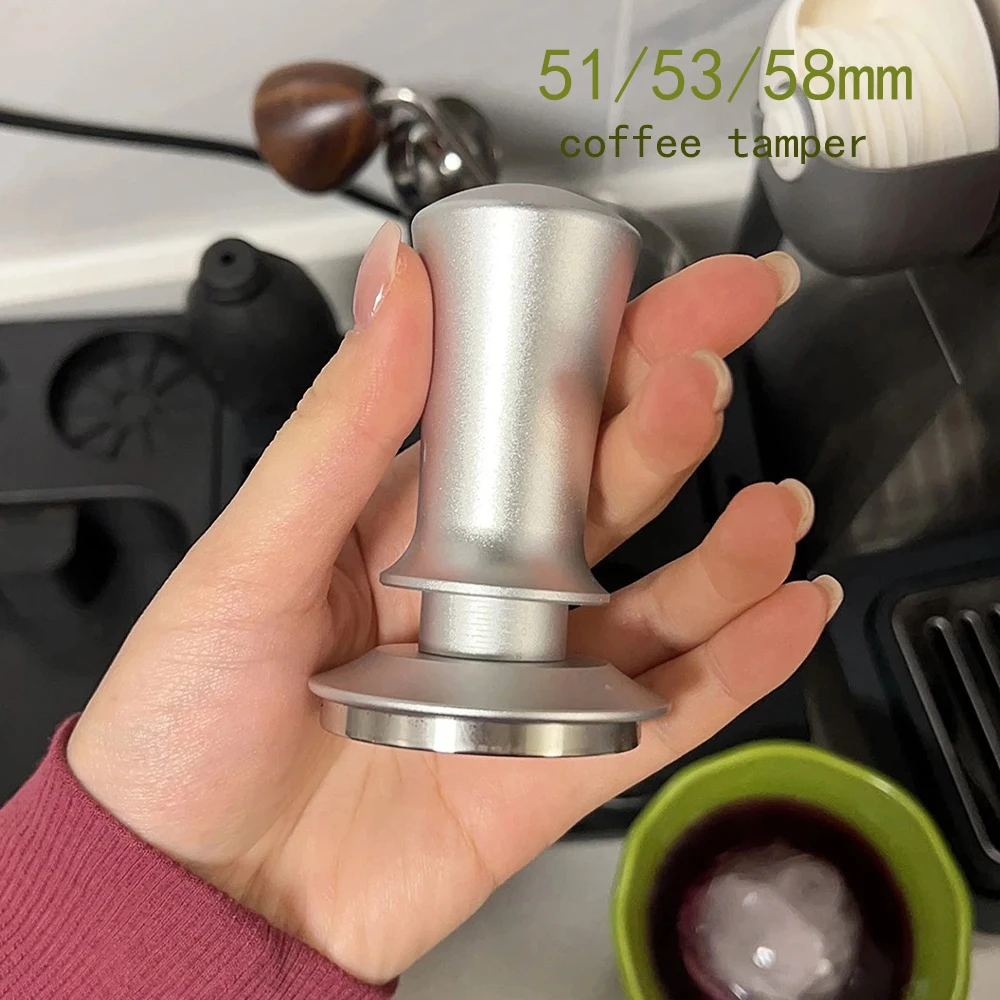 Coffee Tamper 51mm 53mm 58mm Ripple Base Leveling Constant Pressure Calibrated Spring Loaded Barista Tools Espresso Accessories