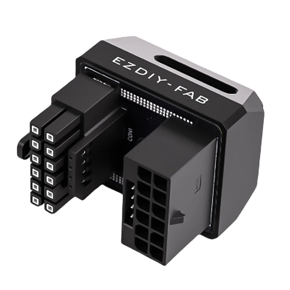 12VHPWR 180 Degree Angled Adapter 600W 16 Pin GPU Power Connector Pcie 5.0 Power Adapter for 12+4pin RTX 3090Ti 4070Ti 4080 4090