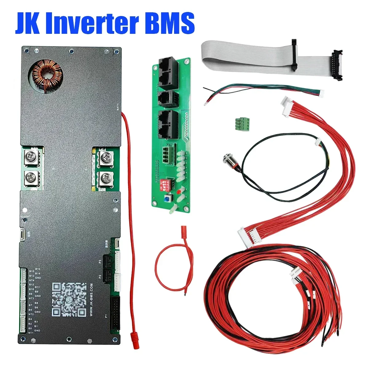 

JK Inverter BMS 16S 48V lifepo4 PB-2A16S20P 2A Active Balance 8S 16S 100A 150A 200A 24V CAN RS485 BT Energy Storage Battery Pack