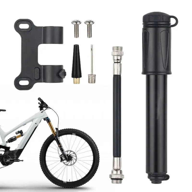 Tire Pump For Bike 100 Psi Aluminum Alloy Bike Tire Air Pump Portable Mini Cycle Pump Universal Bike Accessories For Riding