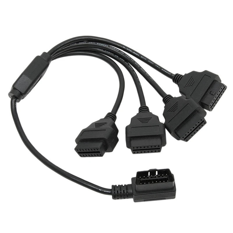 

OBD2 Extension Cable Adapter Right Angle 1 To 4 16 Pin Male To Female Connector For Any Car Diagnostic Tool