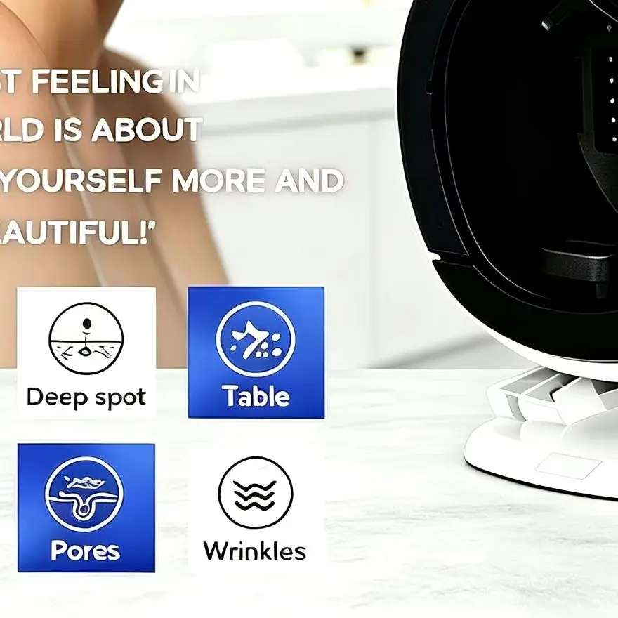 AISIA Q1 3D AI Skin Analyzer 8 Spectrum Facial Scanner Skin Detector Deep Skin Analysis Tester For Beauty Salon