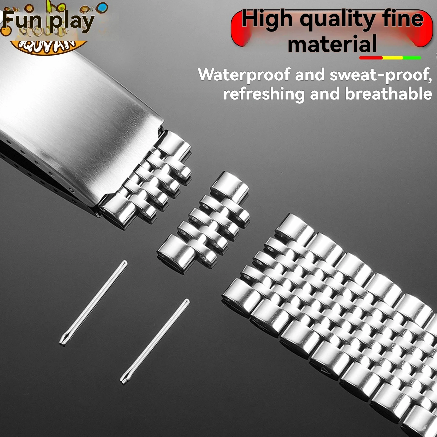 シチズン、ティソ、アルマーニ、カシオDW対応、多ブランド汎用、通気性のあるブレスレット付きメンズソリッドステンレススチール腕時計、20mm/22mm