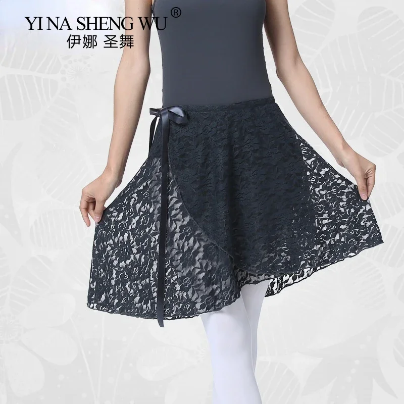 Spódnica do baletu dla dorosłych i dzieci, szyfonowa, jednolita, wiązana, z nadrukiem, do ćwiczeń, trykot, odzież taneczna, spódnica damska do tańca baletowego.