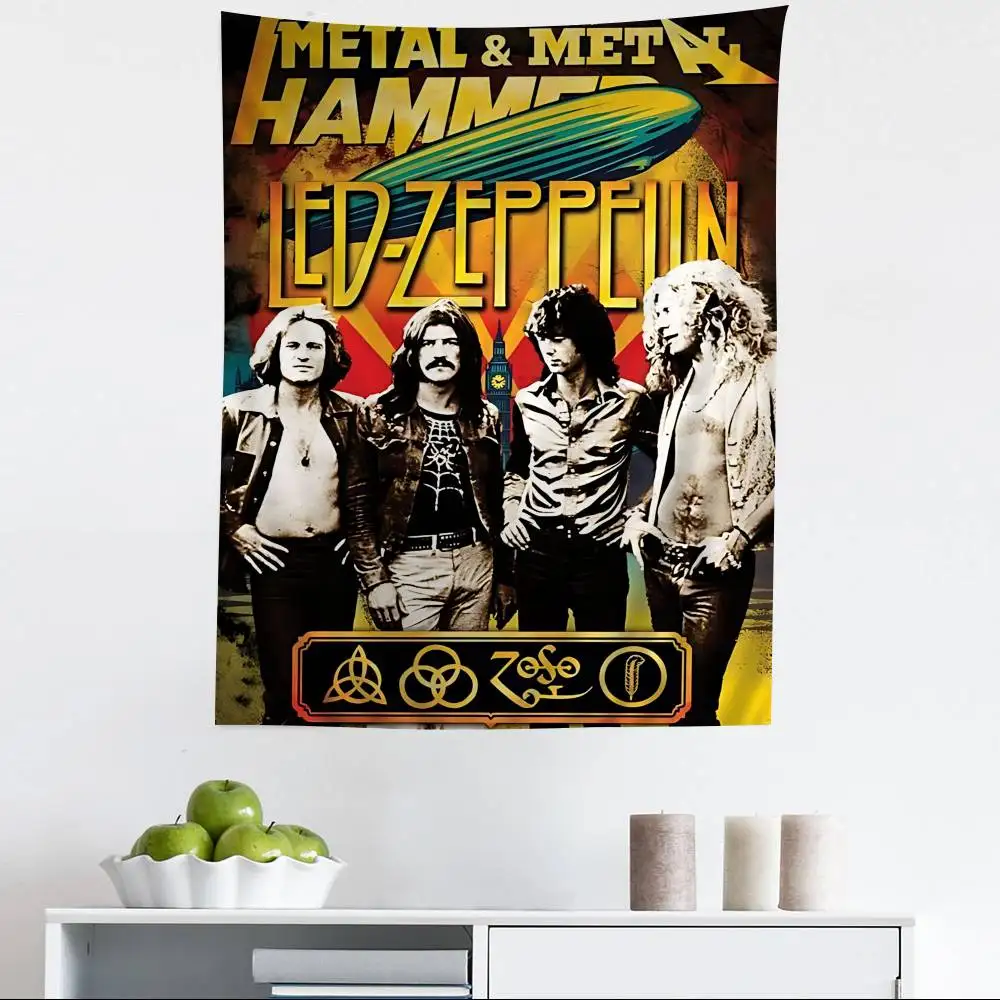 Vintage Band L-Led Z-Zeppelin Cartoon Tapestry Art Science Fiction Room Home Decor Wall Hanging Sheets