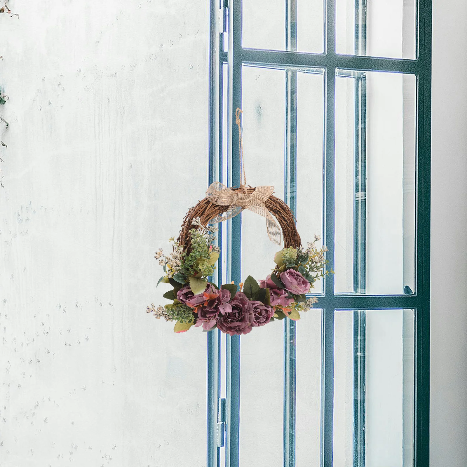 

Simulation Floral Wreath Peony Design Decorative Garland for Door Wall Hanging Home Party Festival Decoration Artificial Silk