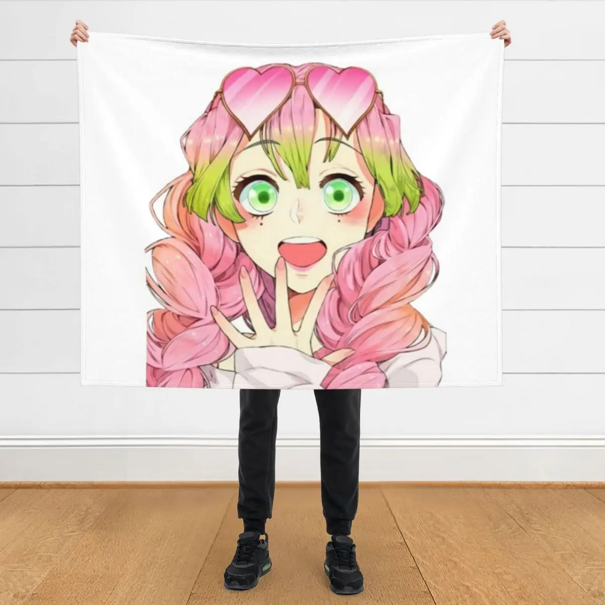 

Mitsuri Kanroji Throw Blanket Warm Plush Weighted Decorative Sofa Blankets