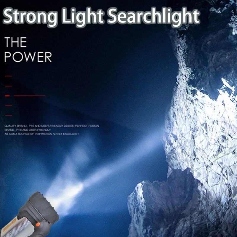 Portable High Power LED Flashlights Q8 Beads Rechargeable Powerful Spotlight Outdoor Waterproof Searchlight Camping Lamp