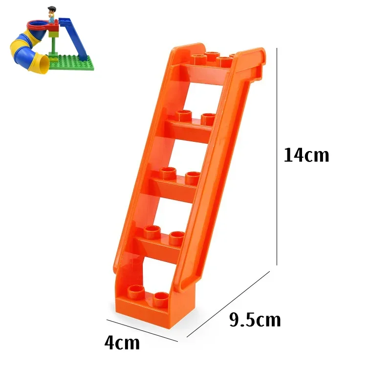 Grote bouwstenen Glijbaan Trap Schommel Wip Reuzenrad Serie Compatibel Duploe Grote Baksteen Kinderen Educatief Speelgoed Kid Gift