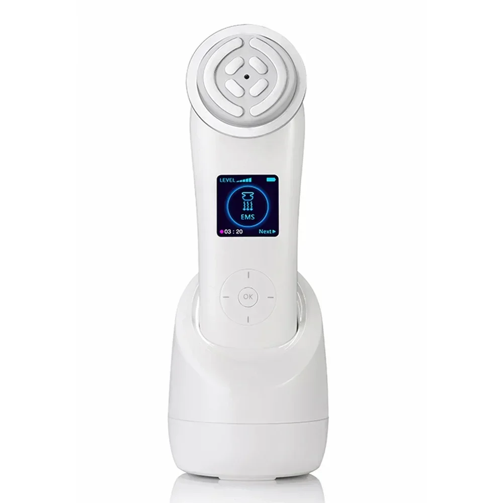 Best quality rf ems led therapy facial massager eni ion massage skin cooling machine