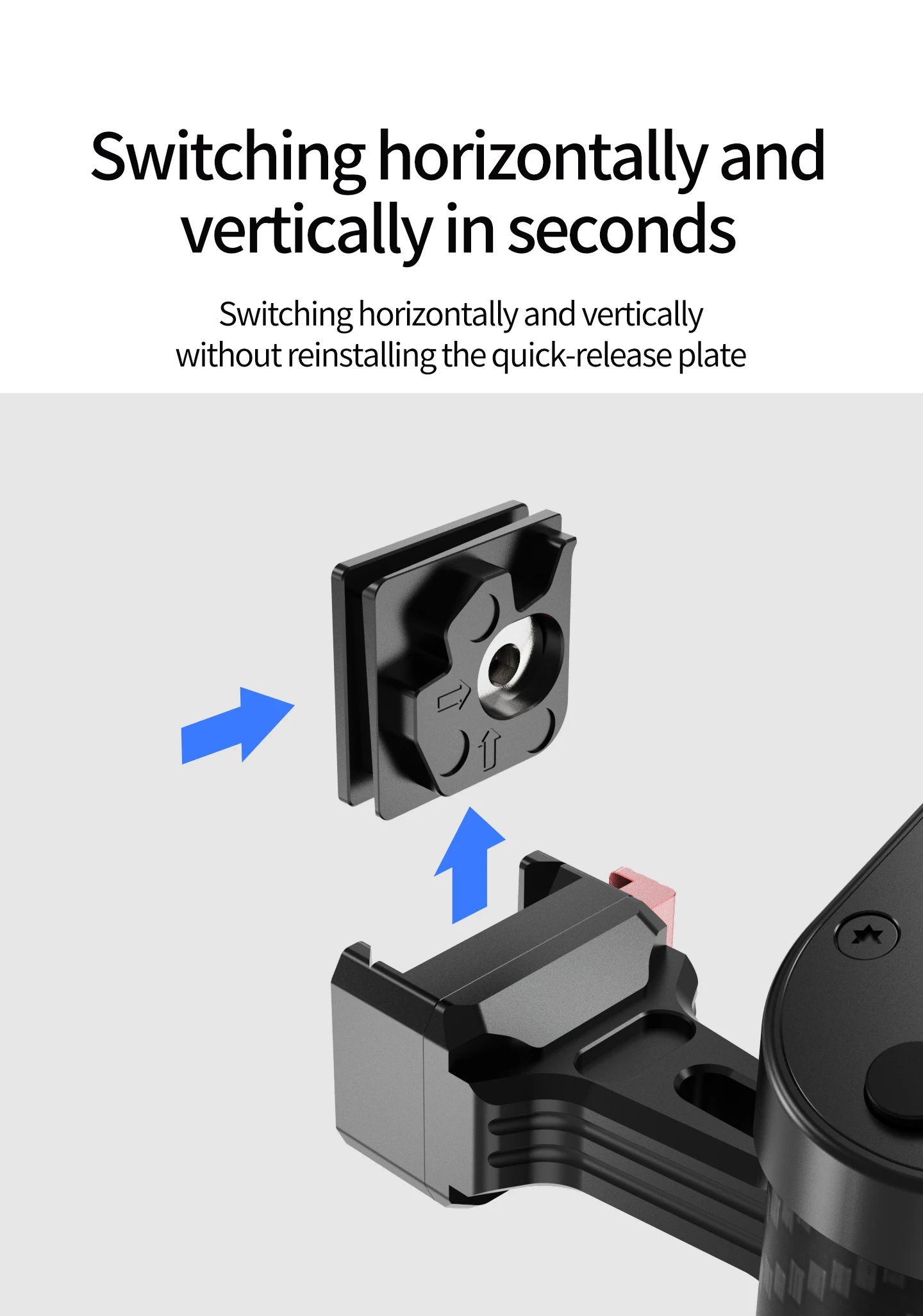 Low Angle Shooting Kameragriff 1/4" ARRI NATO Rail Clamp Auslöser für Canon EOS R5 Nikon Z6II Sony DSLR spiegelloser Käfig – Detail 20