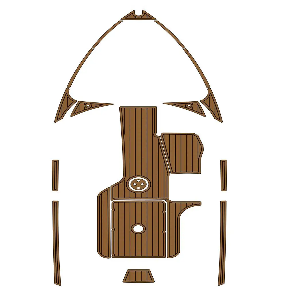 

STLF 2010-2014 Malibu 21 VLX Cockpit Pad Boat EVA Foam Faux Teak Deck Floor Mat Floor SeaDek MarineMat Gatorstep Style Self Adhe