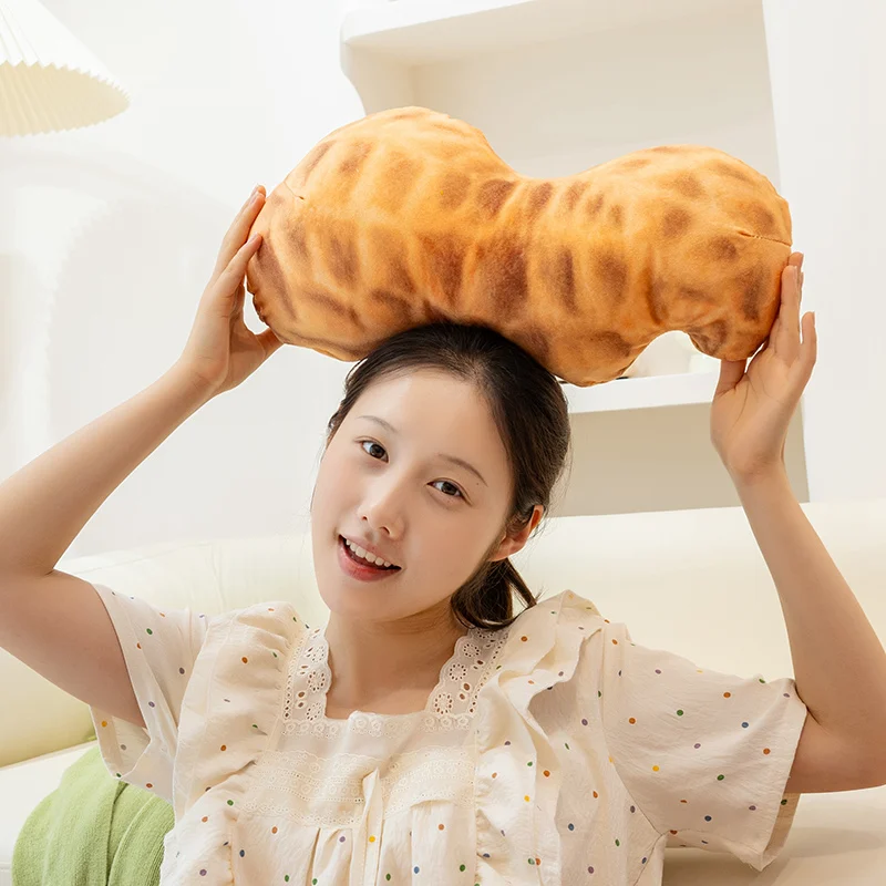 45/70CM Kawaii Cartoon Simulation Anime Erdnuss Gefüllt Plüsch Spielzeug Kissen kinder Erdnuss Handgemachte Puppe Geschenk