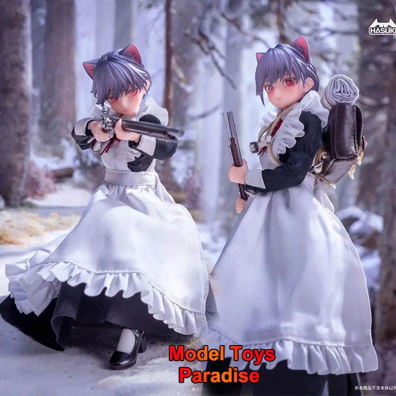 

HASUKI PA010 1/12 Collectible Toys Flintlock Girl FKEY Pocket Art Series Woman Soldier 6'' Action Figure Model Gifts