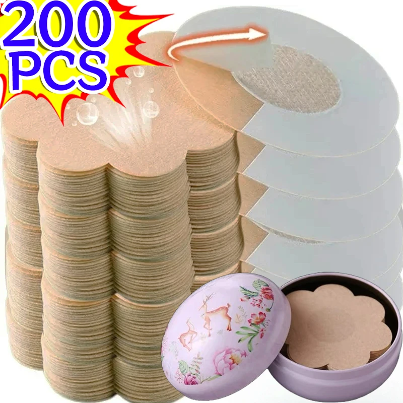 

2/200Pcs Invisible Nipple Sticker for Women Non-Woven Disposable Breathable Breast Lift Tape Bra Breast Patch Pasties Pads