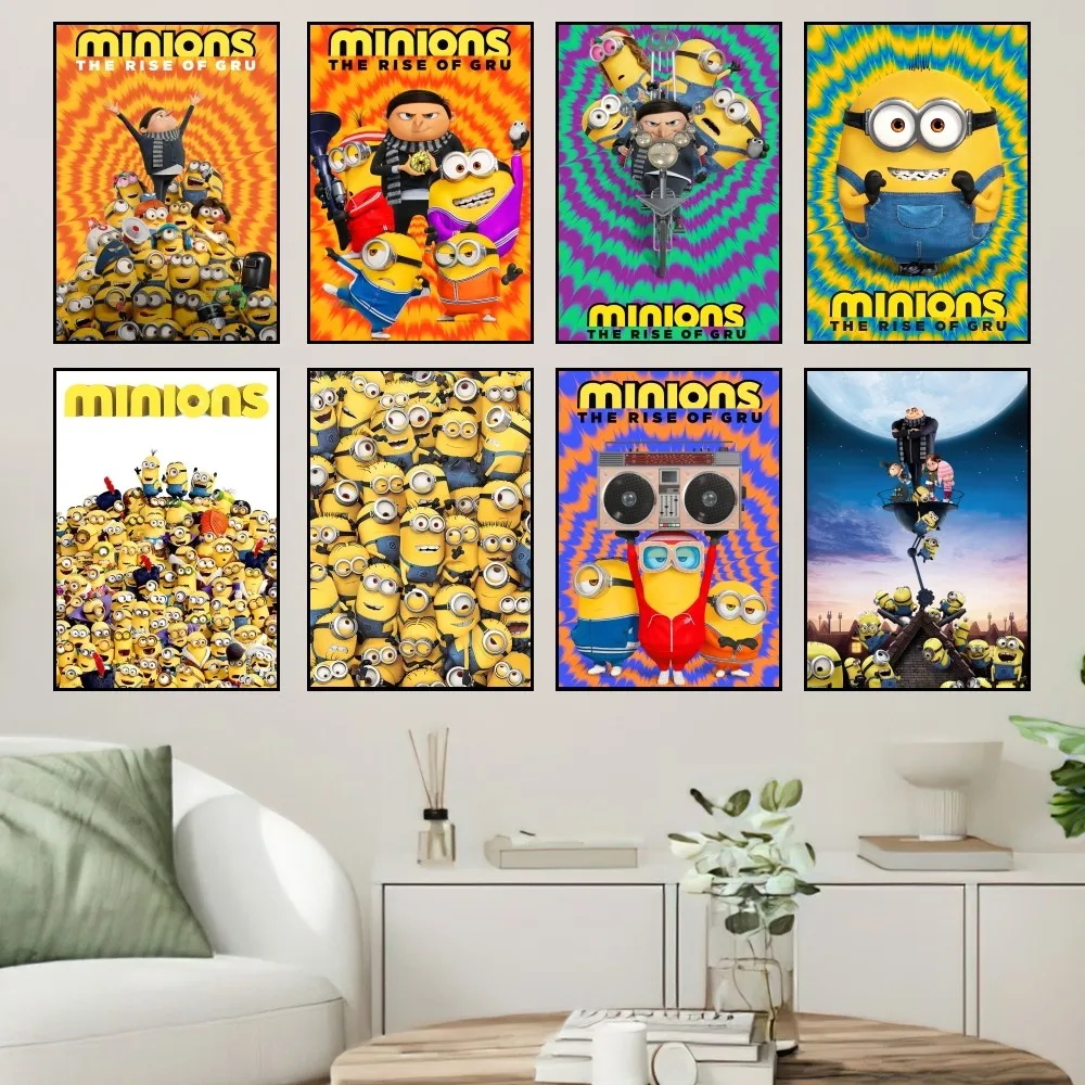 Cartoon L-Lovely Cute M-Minions Cool Poster Prints Wall Painting Bedroom Living Room Decoration Office Home