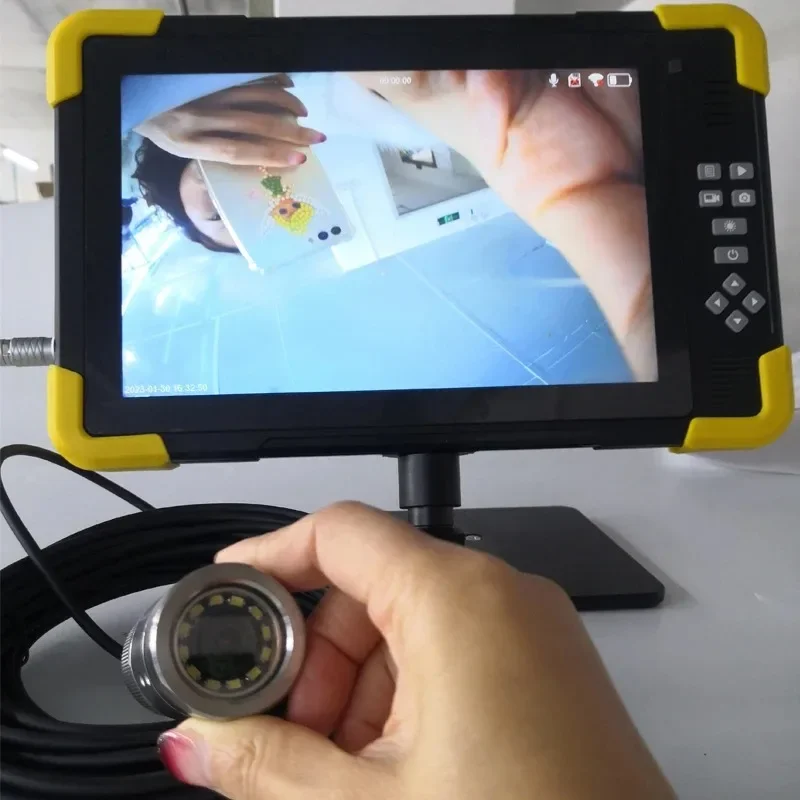 5MP AHD Video Camera 316 Stainless Steel Endoscope Pipeline Chimney Underwater Well Diving Inspection System