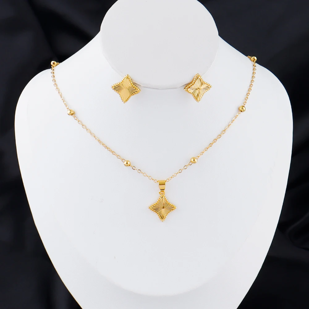 Romantisches 2-teiliges Schmuckset mit Anhänger, Halskette und Ohrringen, perfekt für Frauen, Bräute, Hochzeiten, Geschenke und Mädchen-Geburtstage – Detail 10