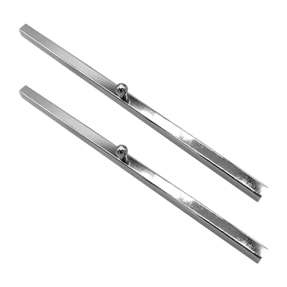 1Pair Elegant Thickened White Iron Paperweight Solid Metal Rectangular Paper Weight for Office Desk Study Book Holding