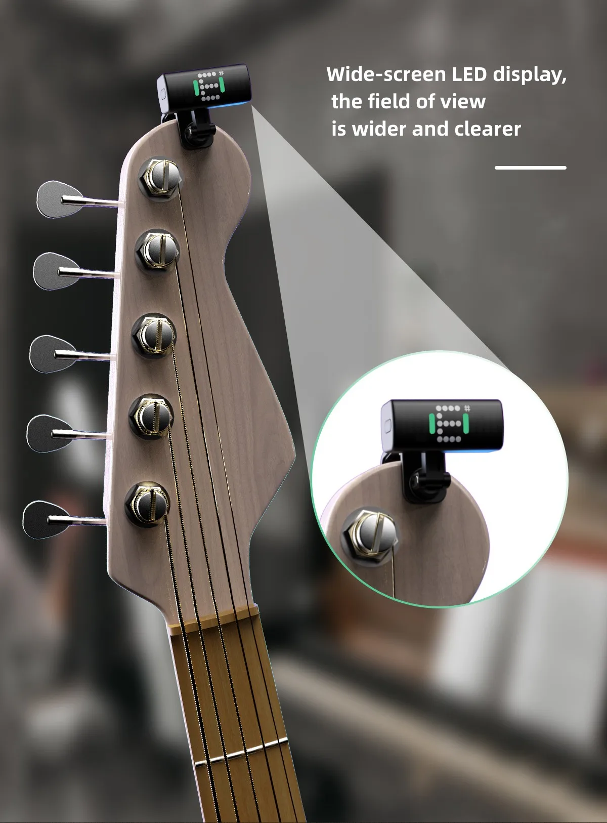 SWIFF A10R Guitar Tuner Clip-On High Precision Micro Tuner for All 12 String Instruments Bass Ukulele Violin Chromatic