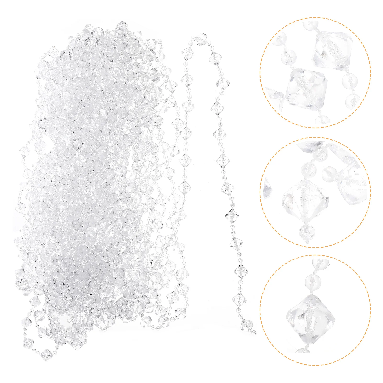 

1Pcs Crystal Beaded Acrylic Bead String Faceted Smooth Surface Wedding Room Decor Curtain Accessories Crystal Beaded