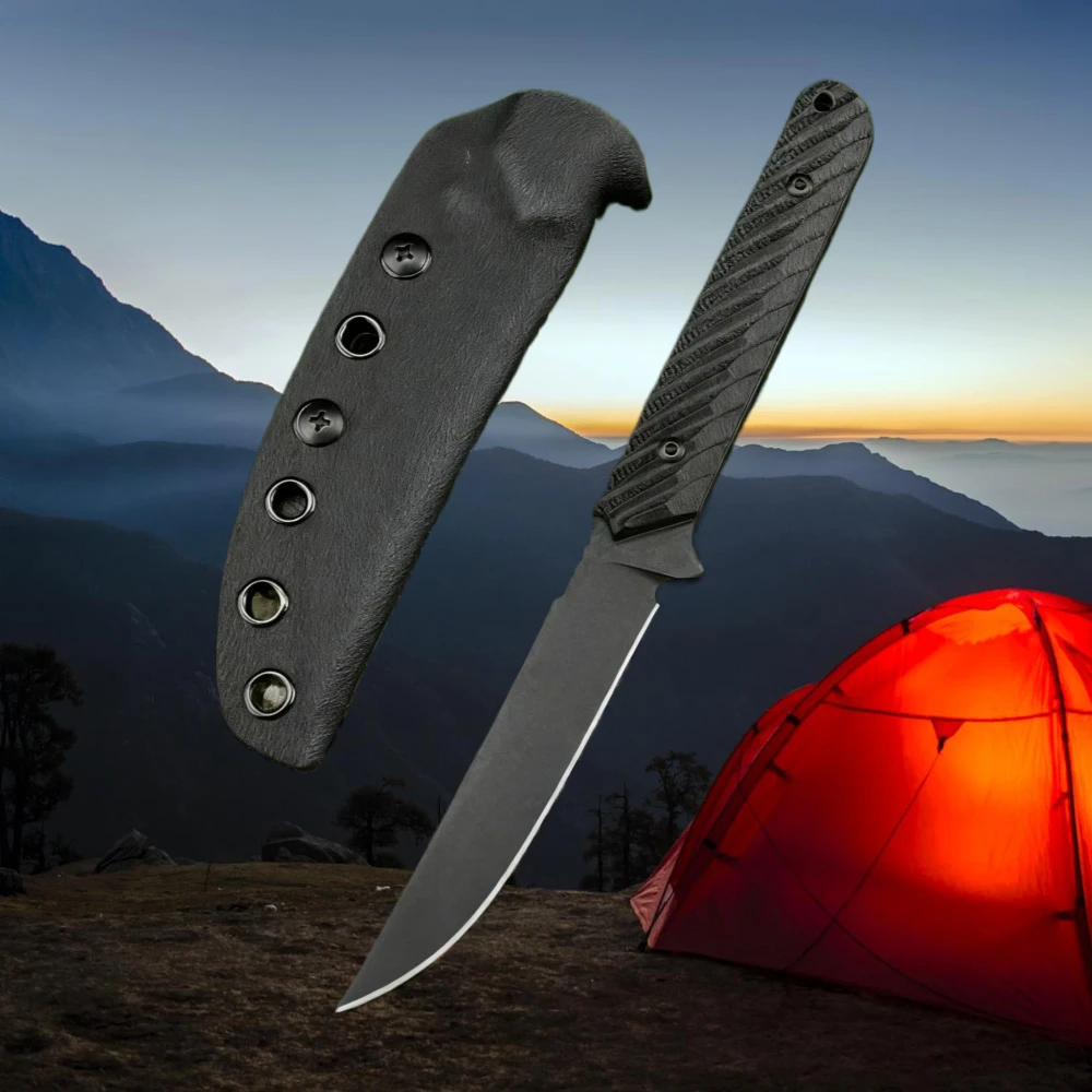 

TOP Портативный нож с фиксированным лезвием и ножнами K 8Cr13Mov, лезвие для джунглей, охоты, приключений, кемпинга, пешего туризма, рыбалки, многофункциональные ножи