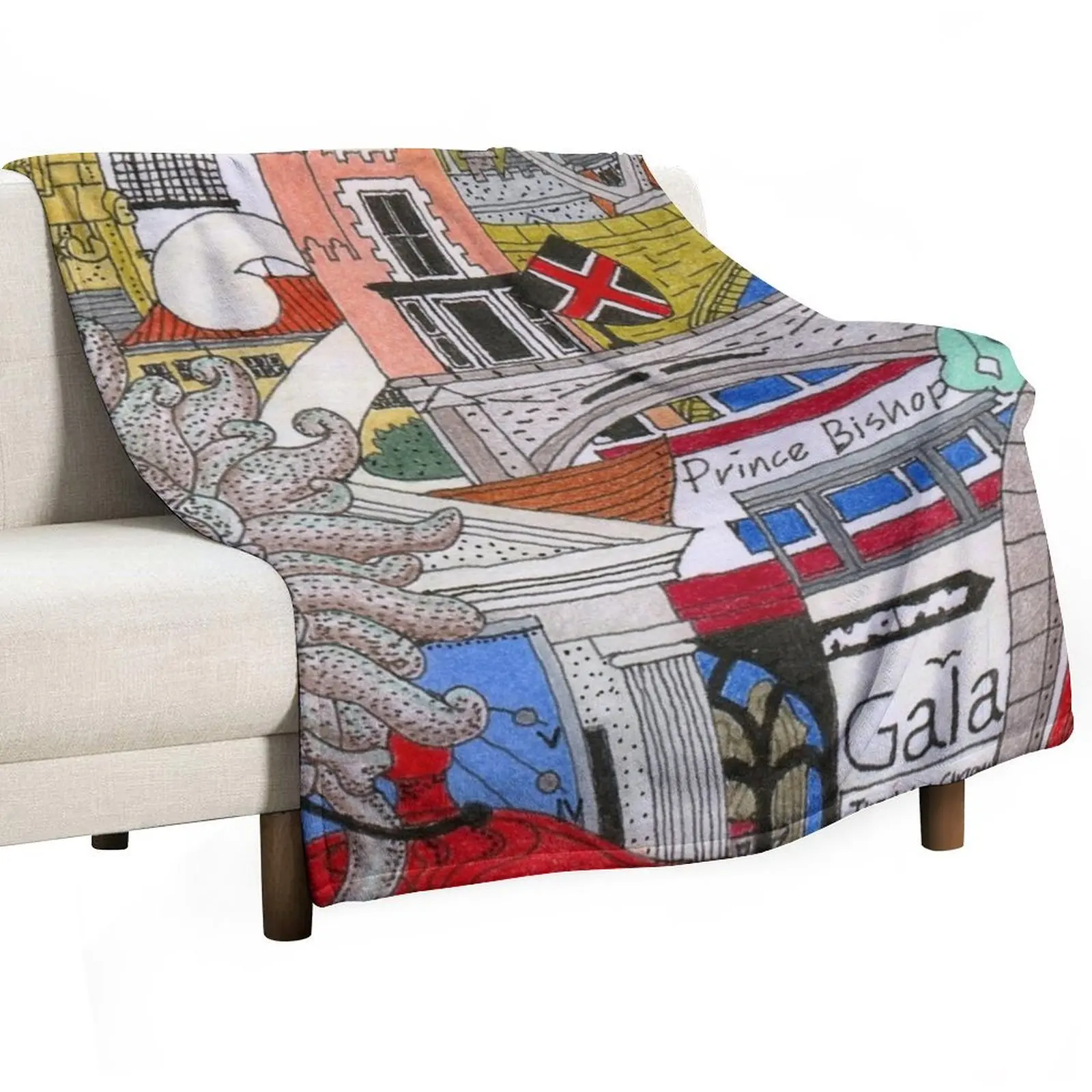 

DURHAM 1 Throw Blanket Travel Size Cozy Blanket for Plane Train