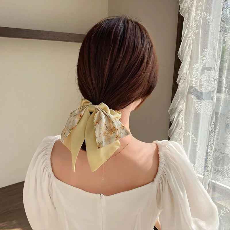 Broken Flower Bow Large Intestine Headband Womens Summer Headband Hair Rope