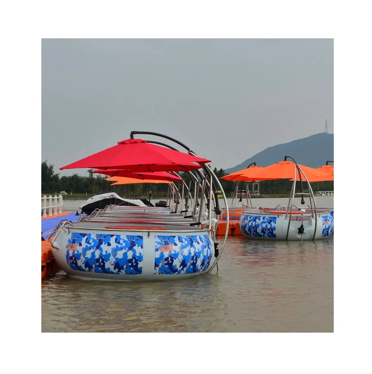 High Quality Outdoor Water Party Aluminum Electric Grill Casual Donut Boat