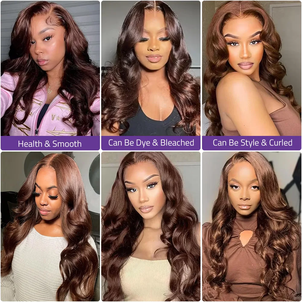 Perruque Lace Front Wig Body Wave brésilienne naturelle, cheveux naturels, 13x4, 30 36 pouces, 13x6, HD, Transparent, pour femmes