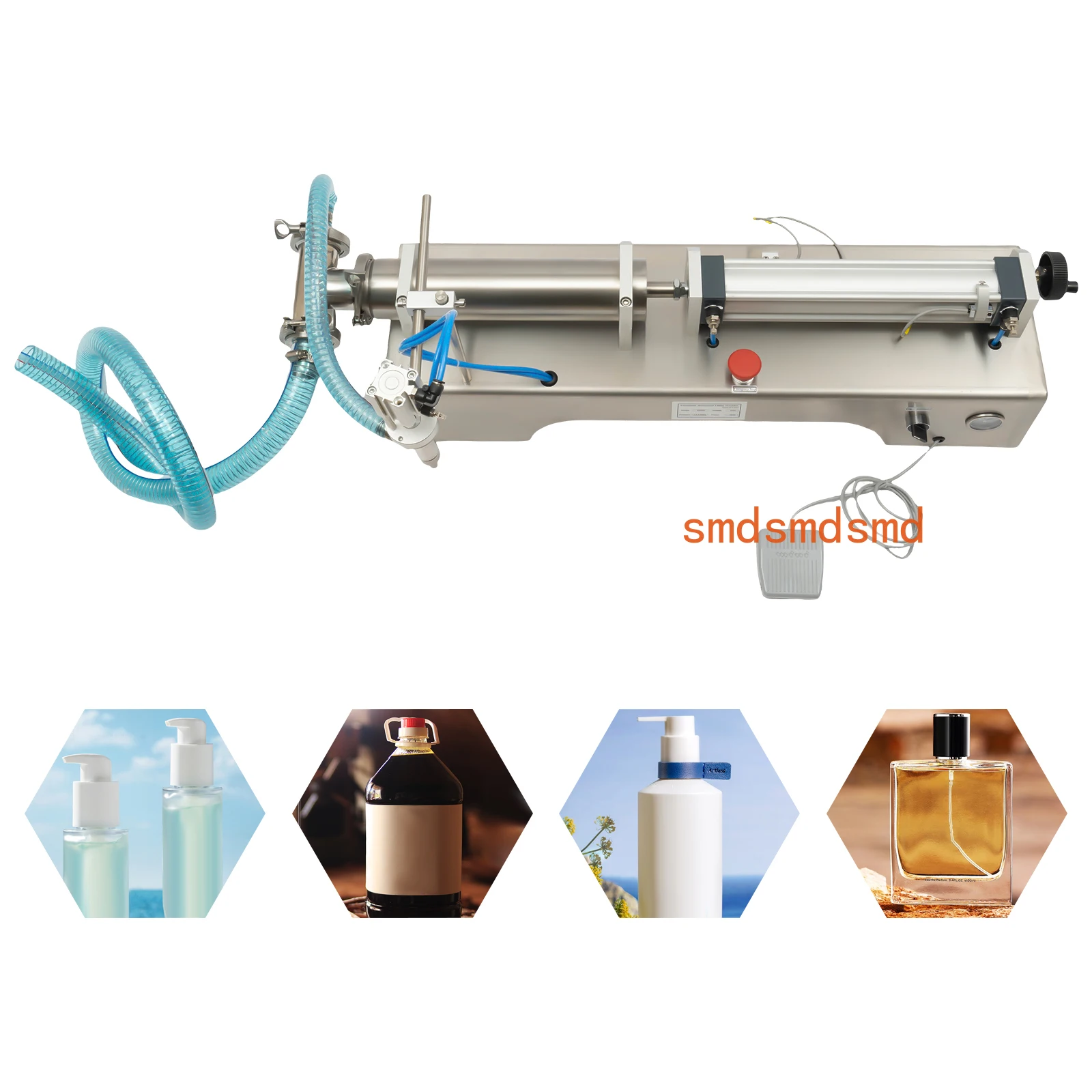 100-1000ML Automatic Self-priming Pneumatic Liquid Filler Filling Machine 304 Stainless Steel for Honey Cream Cosmetics Paste
