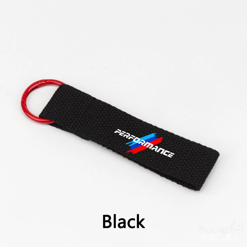 For BMW Performance X1 X3 X4 X5 E46 E90 F20 E60 E39 F10 M1 M2 M3 M5 M6 E87 Canvas Car Keychain Key Rings Lanyard Key Chain view 2