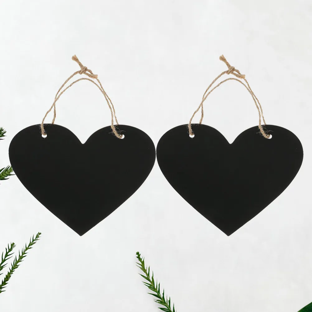 2Pcs Wall Board Hanging For Home Sign Decor Christmas Decor Heart Shaped Density Double Sided Message