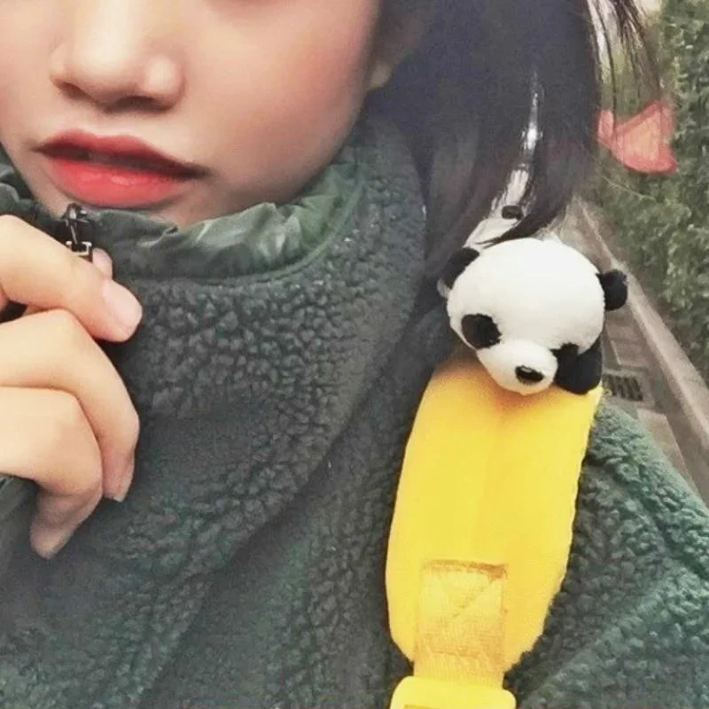 Cartoon Panda Brooch Cute Panda Plush Brooch Backpack Decoration Brooch Panda Pendant Girl\'s Small Gift Brooch Accessory