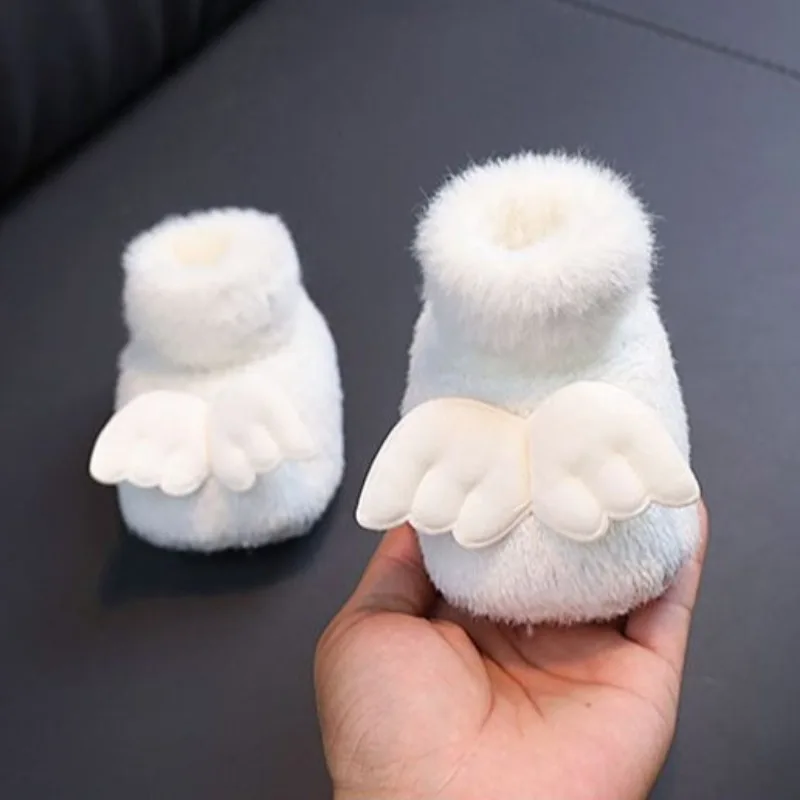 Newborn Baby Winter Cotton Shoes Soft Sole Fleece Lined Warm Non Slip Foot Covers 0-1 Years Unisex