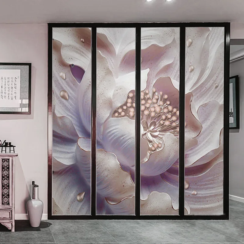 Custom 3D Stereoscopic Flower Mural Wallpaper, Alívio Peônia Jóias, Pintura de Parede, Estudo Quarto e Sala Decoração, Foto Wallpaper