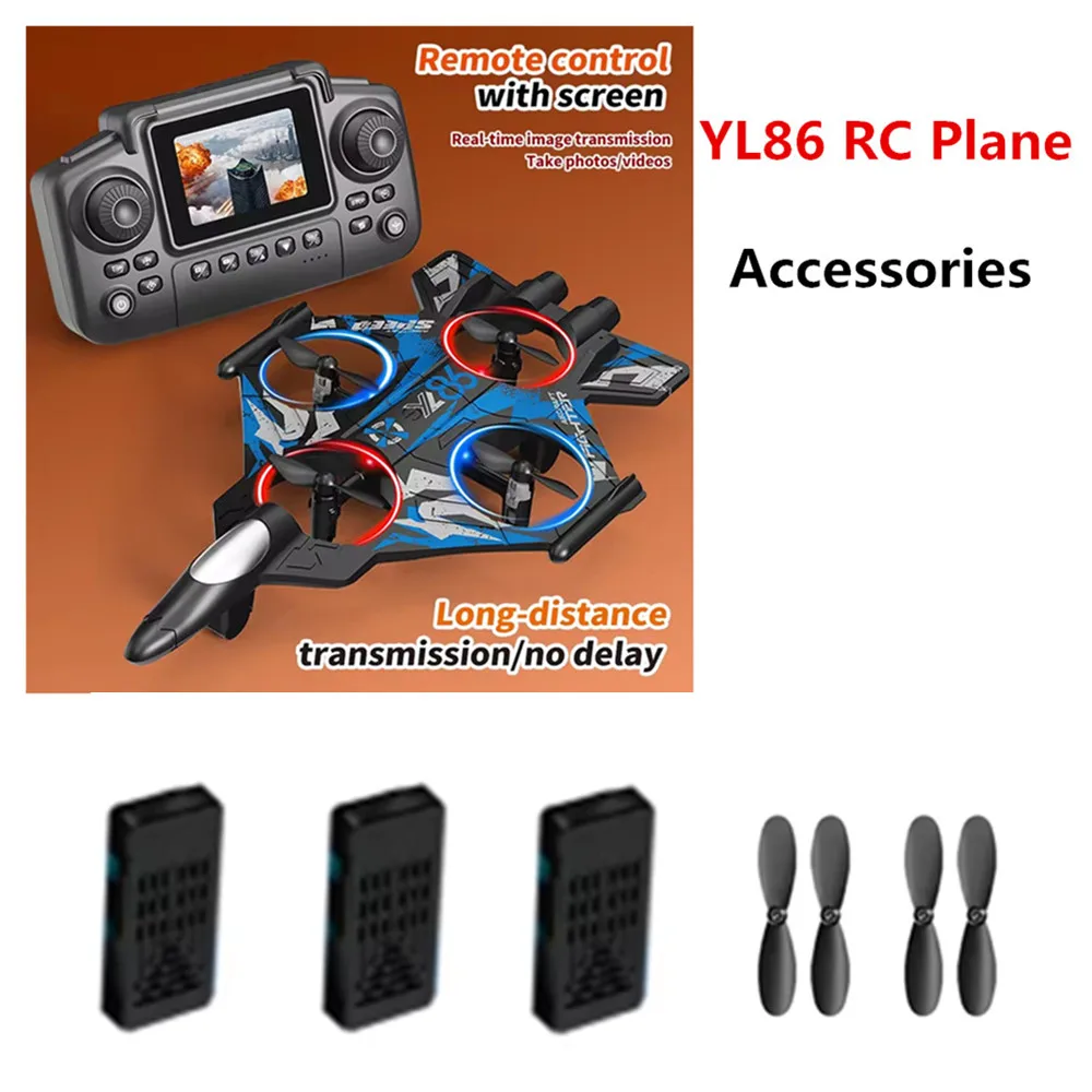 YL86 RC Foam Airplane Battery Original Spare Parts 3.7V 500mAh / Propeller Blades / Use For YL86 RC Plane Parts