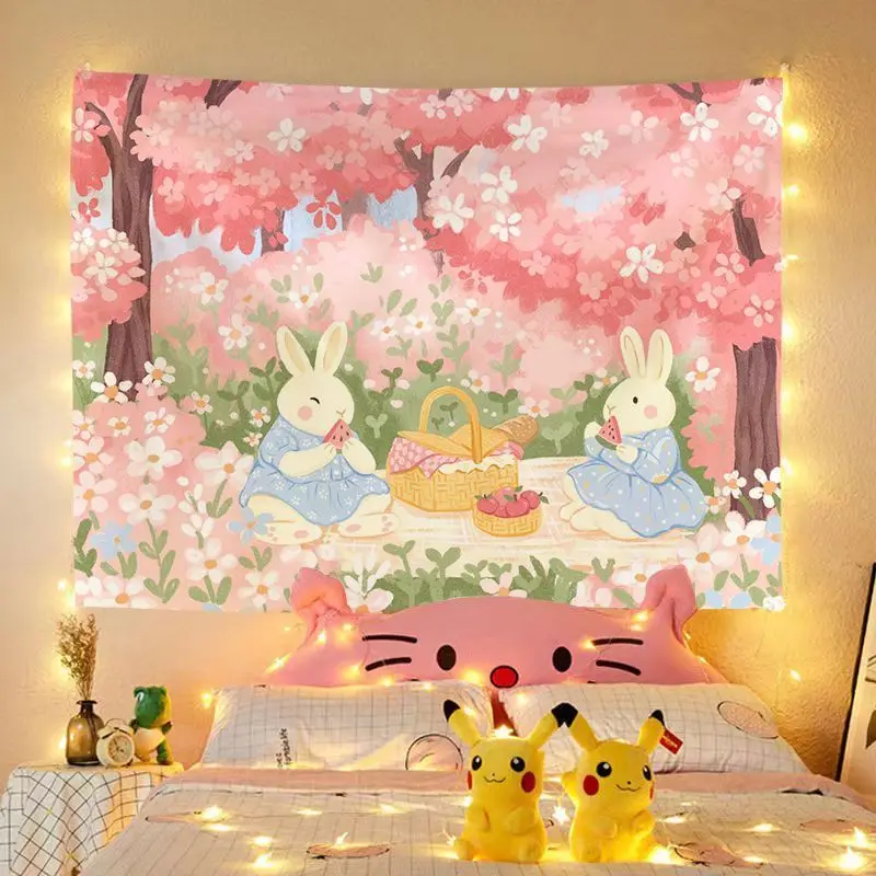 VIKAMA Anime Concert Singing Tapestry, Stage Mic Wall Hanging for Bedroom Dorm Music Room Decor