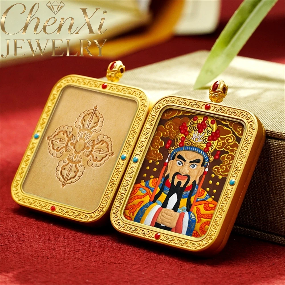 

Amitabha Buddha, Guanyin, Money God, Zakiaram Hand-Painted, Thangka Pendant Luxury Quality Fashion Jewelry Exquisite Charms Gift
