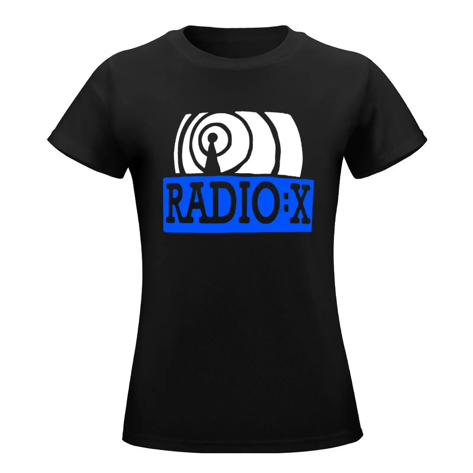 Radio X Logo T-Shirt cute tops Female clothing animal print shirt for girls ariat shirts for Women