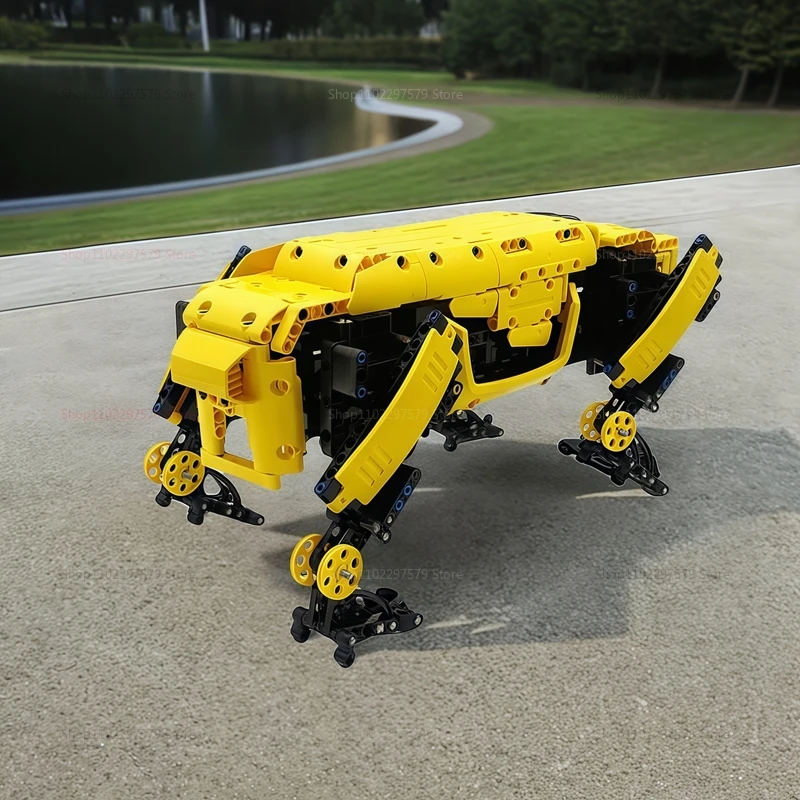 Bloques de construcción de perros Robot de potencia RC, juguetes técnicos de robots, dinámica Boston motorizada, modelo de perro Alpha grande, ladrillos para regalo de niño, 936 Uds.