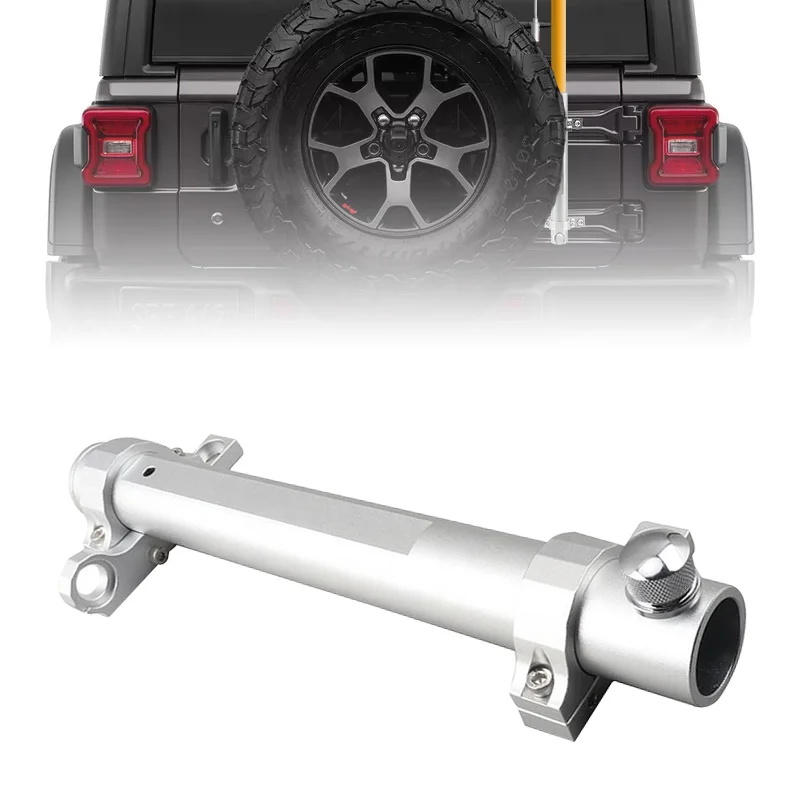 

Universal Tailgate Hinge Flagpole Holder 2-in-1 Antenna Base Flagpole light Bracket Aluminum For 2007-2024 Jeep Wrangler JK JL