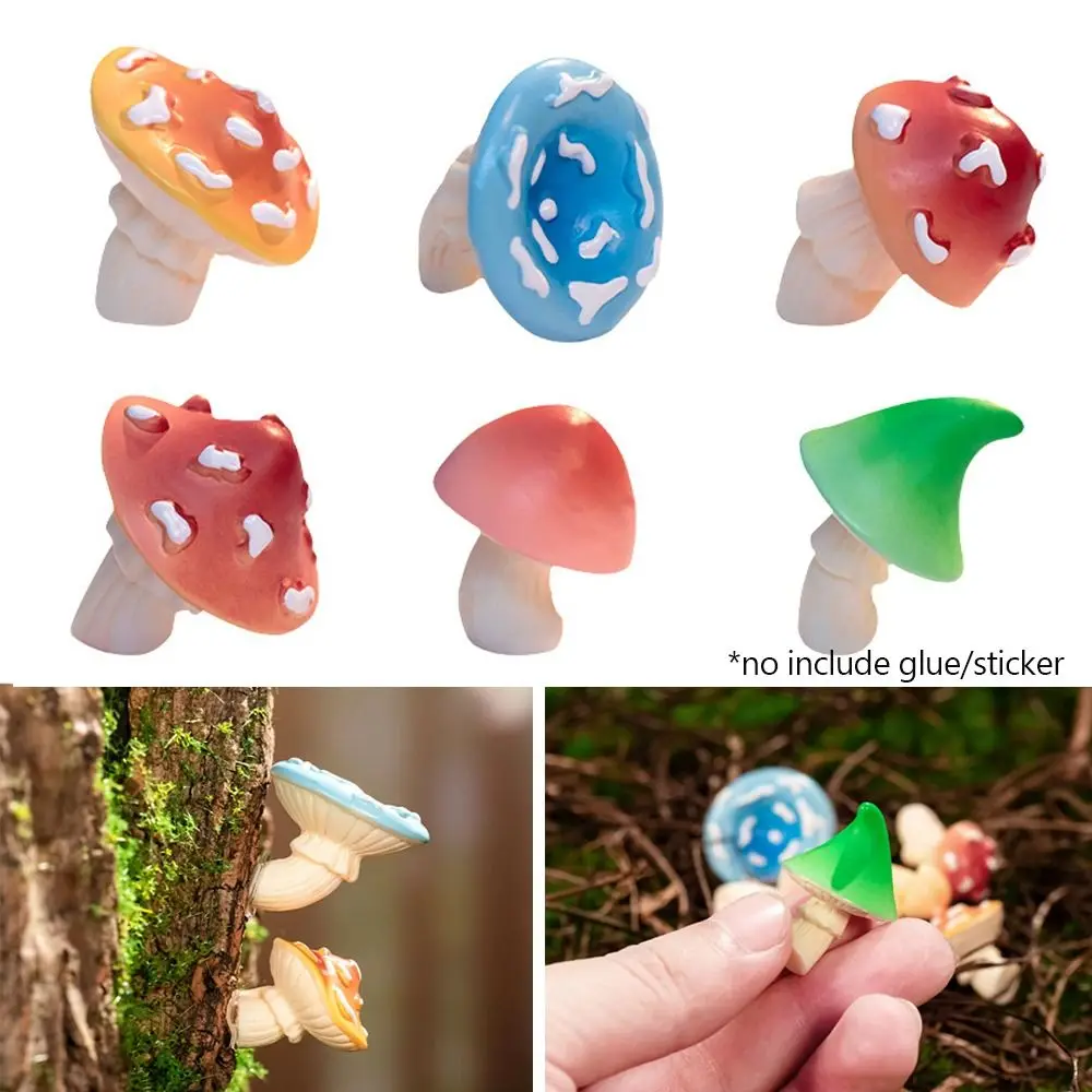 

7 шт., миниатюрные искусственные грибы для украшения сада