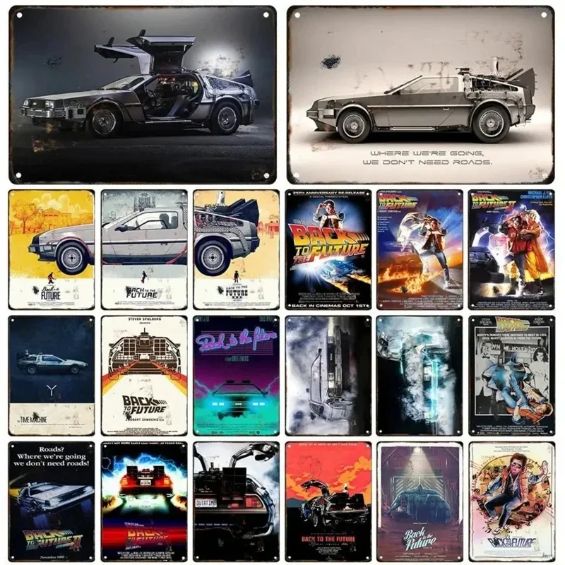 Movie Metal Tin Signs Deocr Back To The Future Decorative Plaque Cinema Cafe Bar Home Room Wall Decoration Retro Posters