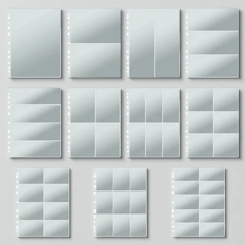 páginas de tarjetas de álbum de fotos transparente A4 de 11 agujeros-carpeta de anillas fundas para tarjetas fotográficas 10/30/50 hojas/paquete para fotos/carpeta de tarjetas/documentos